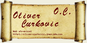 Oliver Ćurković vizit kartica